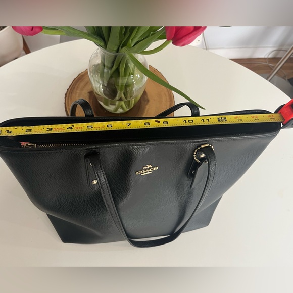 Coach Black Pebbled Leather Tote - Picture 15 of 15